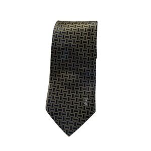 YSL Paris Silk Tie Gold And Black- FLAWED